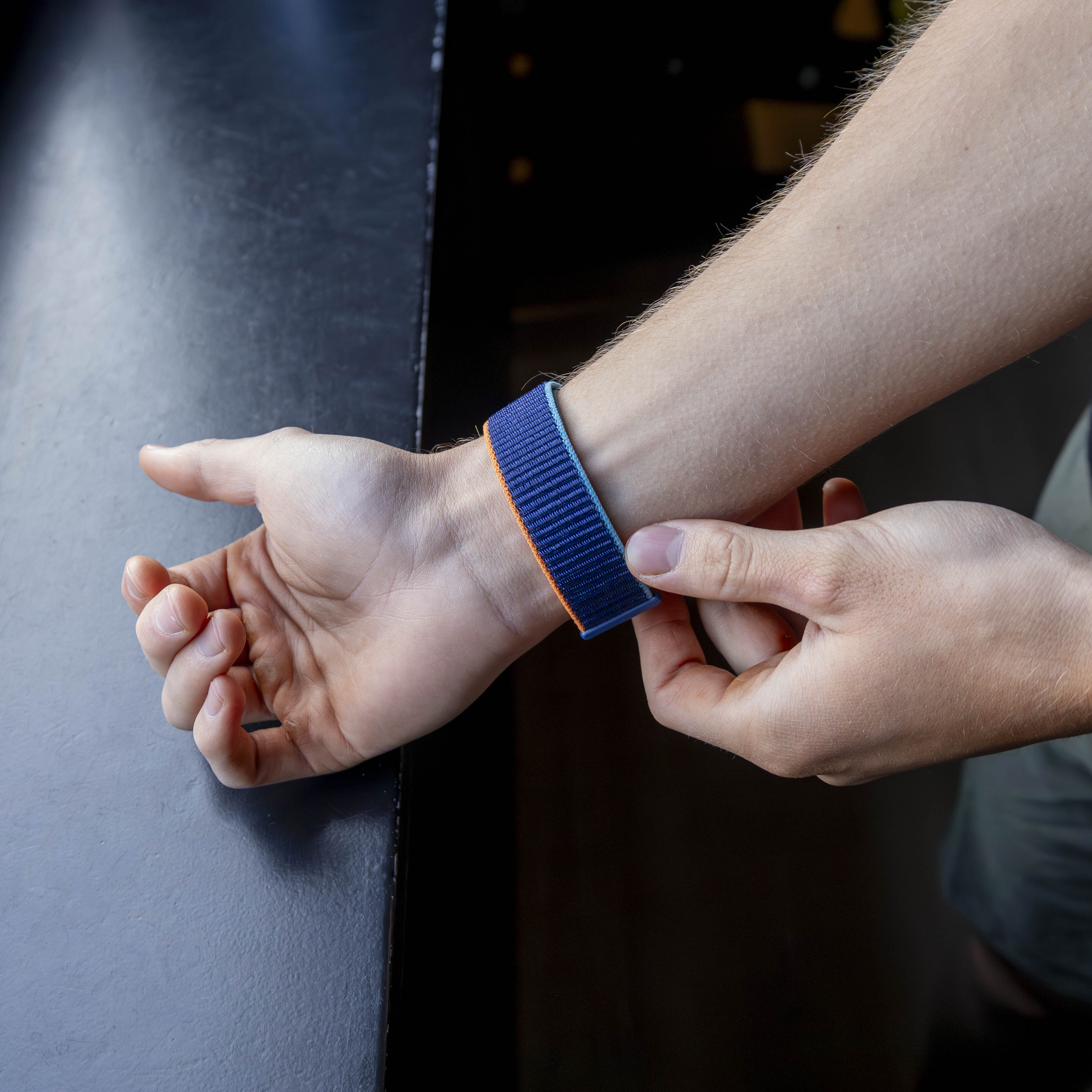 Bandz Apple Watch Ultra Nylonarmband 'Classic' (Blau Mix)