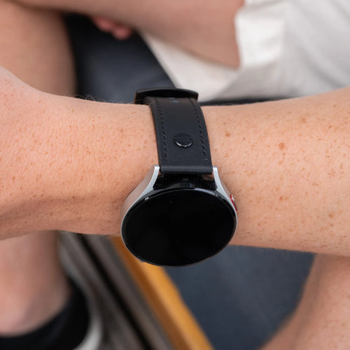 Amazfit Active 2 Lederarmband mit Schraube (Schwarz)