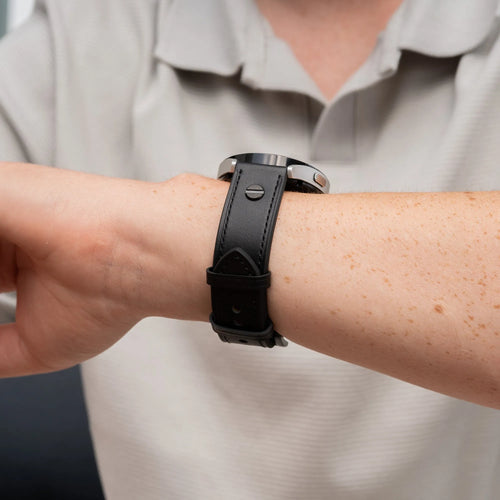 OnePlus Watch 3 Lederarmband mit Schraube (Schwarz)