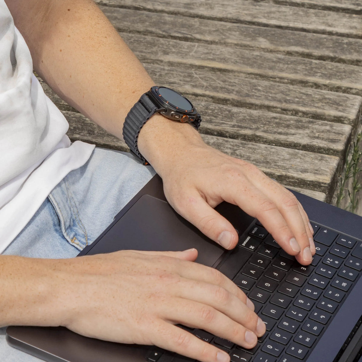 Outdoor Nylon Strap, black, lifestyle photo
