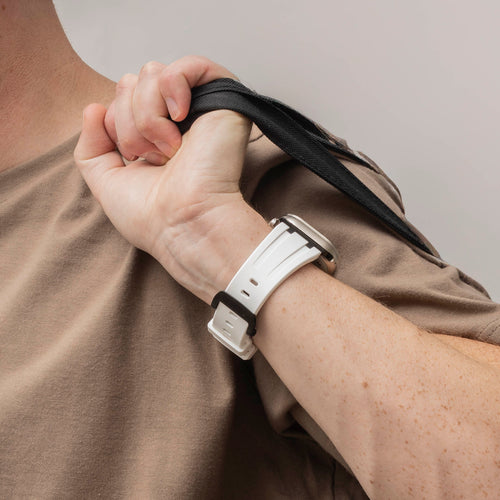 Bandz Apple Watch Ultra Silikonarmband Luxus Liquid (Weiß/Schwarz)