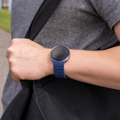 Samsung Galaxy Watch 8 - 44mm Outdoor Silikonarmband (Dunkel Blau)