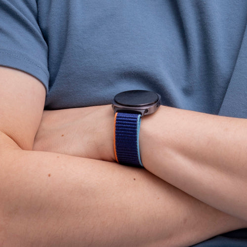 Samsung Galaxy Watch 8 Classic Nylonarmband (Dunkel Blau Mix)