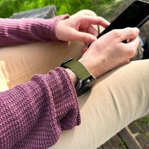 Fossil Gen 4 Explorist (HR) Nylon Strap with Buckle (Green)