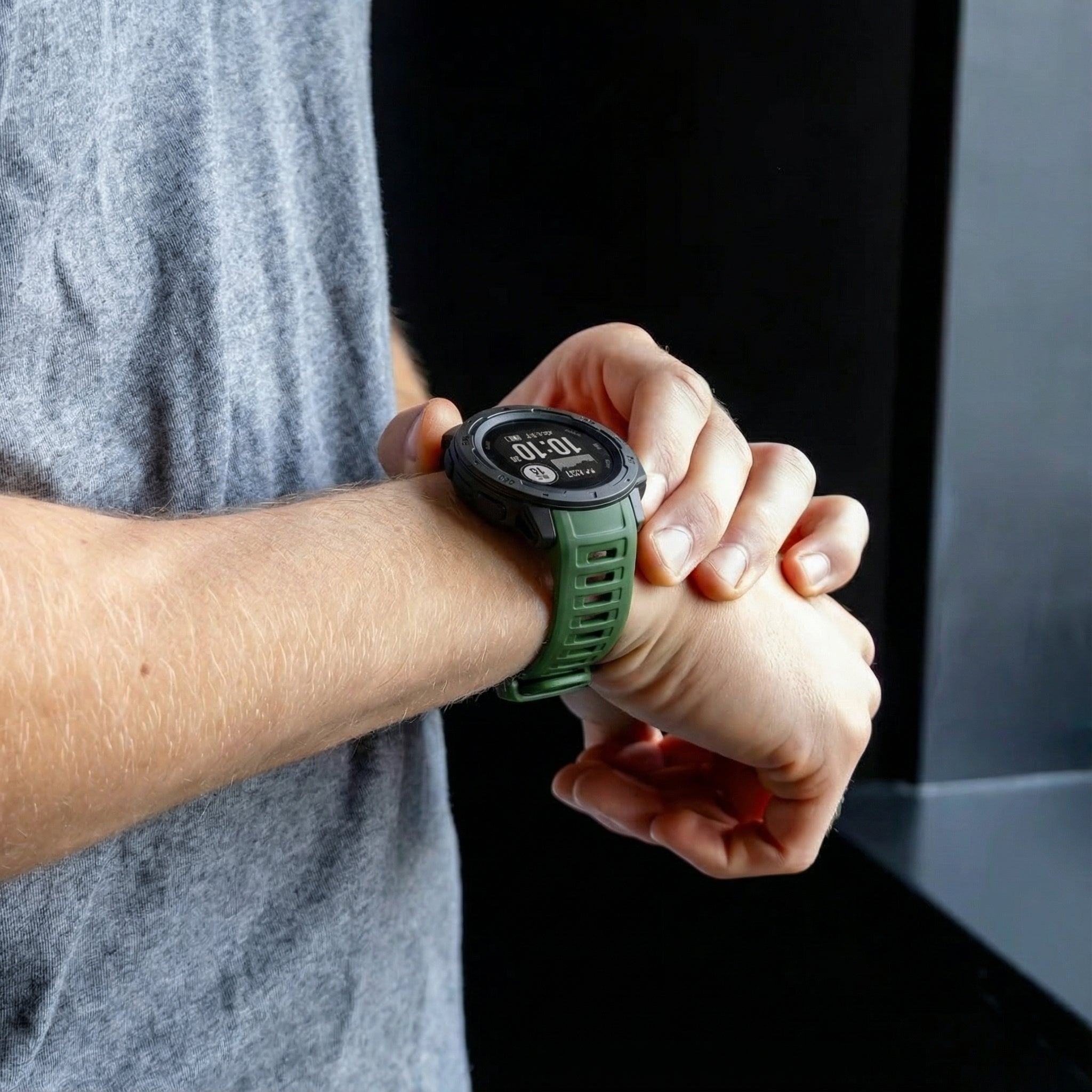Garmin Instinct 1/2 Silikonarmband (Grün)