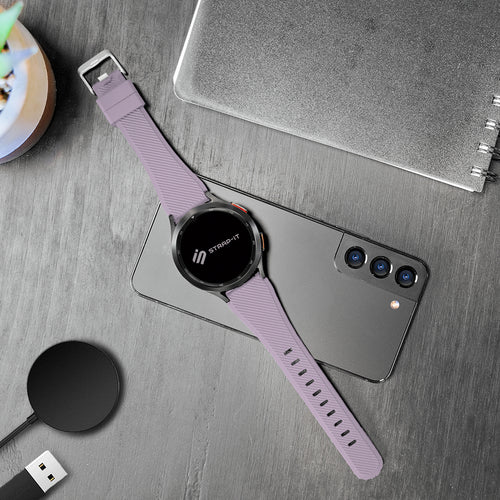 Twill Silicone Strap, lilac, lifestyle photo