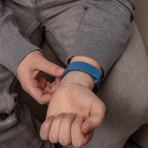 Garmin Fenix 5x / 6x Nylonarmband (Hellblau)