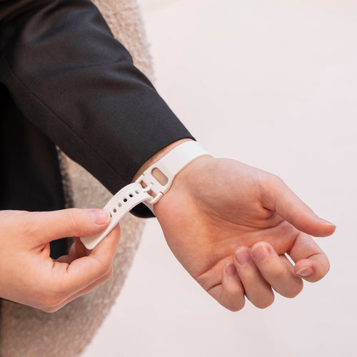 Silicone Strap, white, lifestyle photo