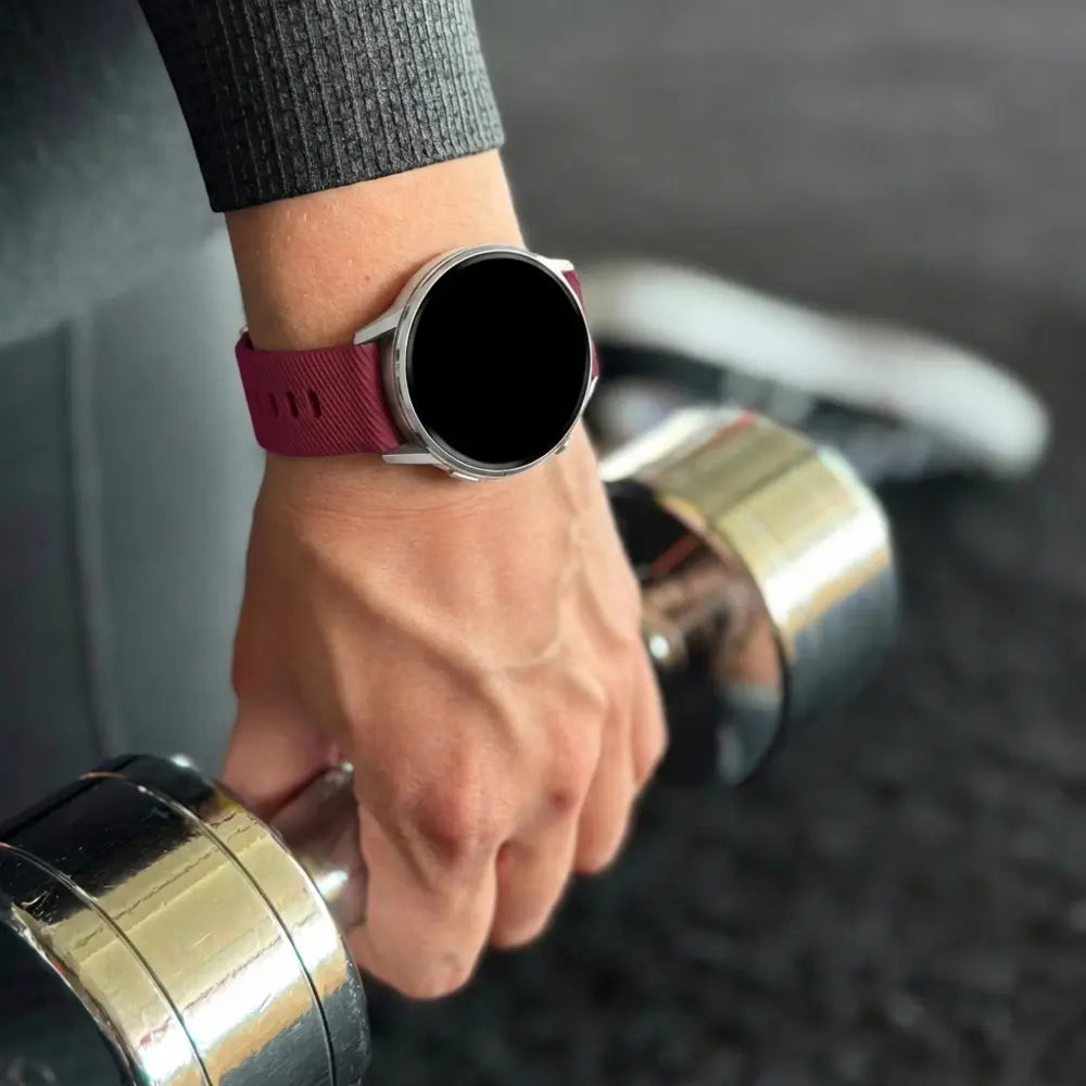 Bandz Garmin Venu 2s Silikonarmband 'Deluxe' (Weinrot)