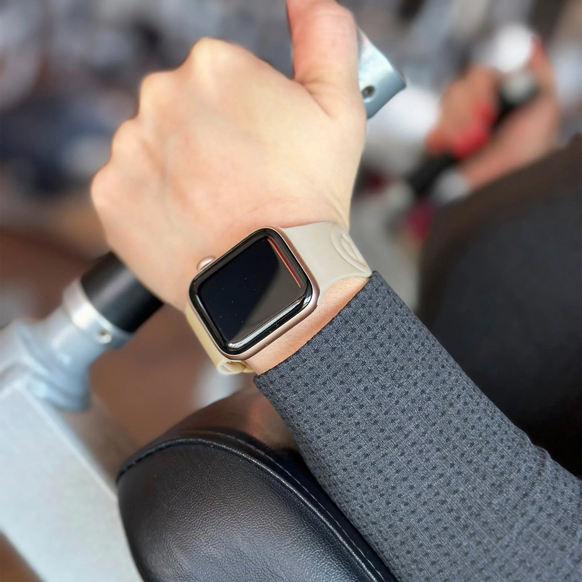 Apple Watch Silikon Kettenarmband (Beige)