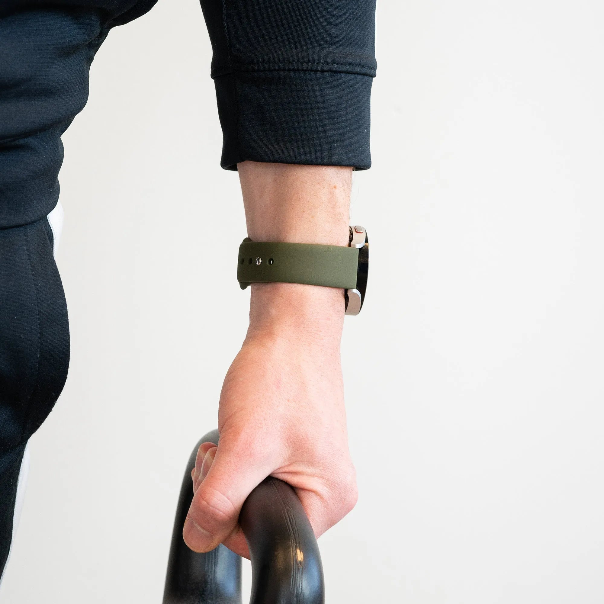 Bandz Gard Pro Health Smartwatch 3 - 41mm Sportarmband 'Deluxe' (Olivgrün)