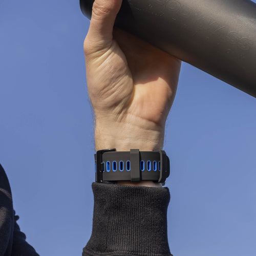 Garmin Descent MK3i - 51mm Sport Strap with Buckle (Black/Blue)
