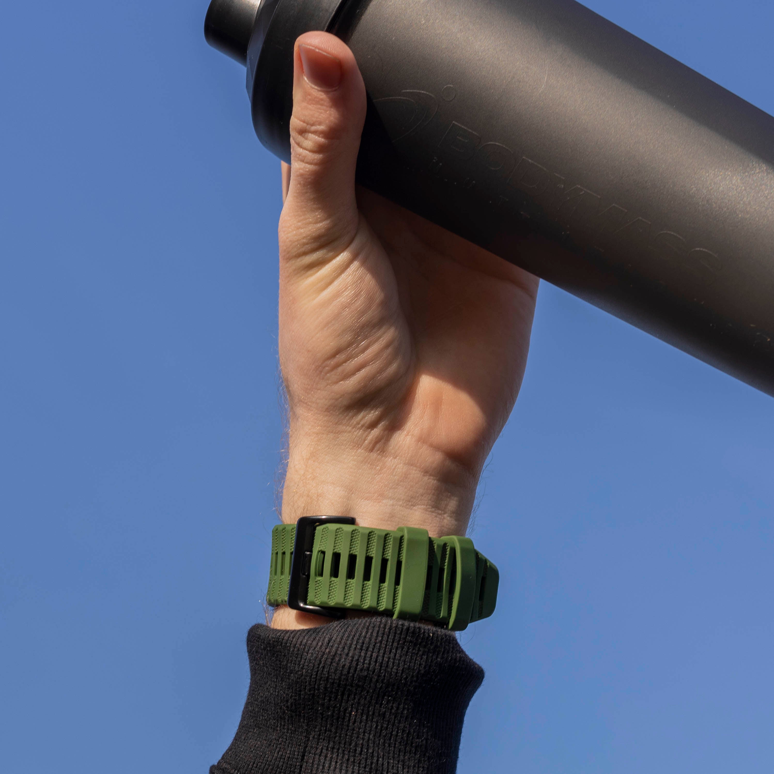 Garmin Quatix 3 / 6x / 7x Solar Silicone Strap (Dark Green)