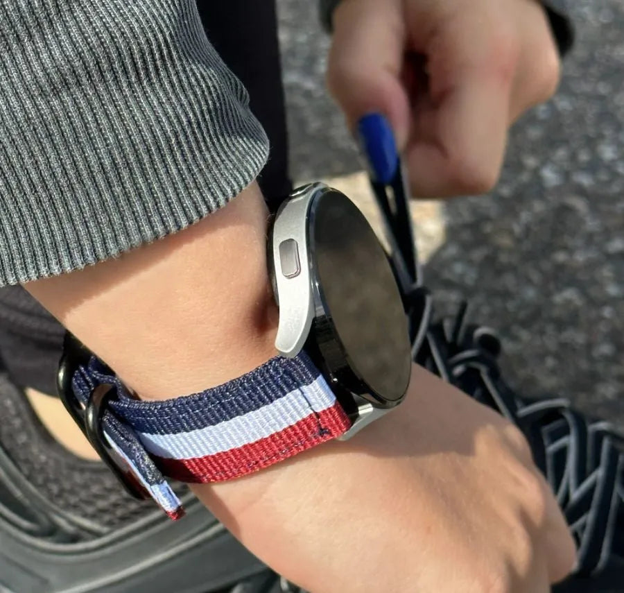 Amazfit GTS 2 Nylonarmband mit Schnallenverschluss (Dreifarbig)