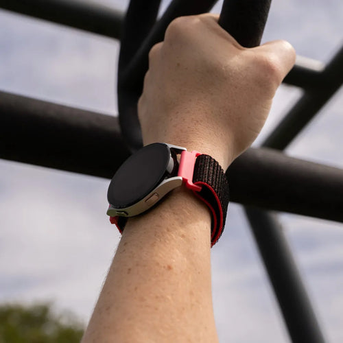 Coros Apex 2 Pro Nylon Strap (Black/Coral)