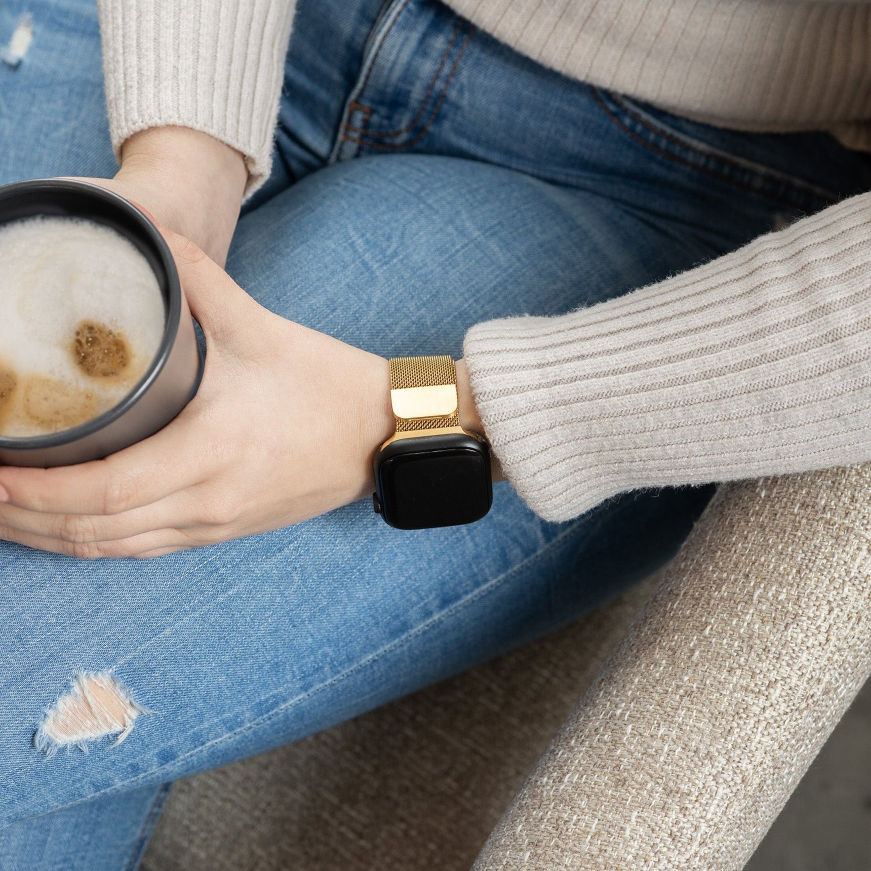 Apple Watch Milanese Strap (Gold)