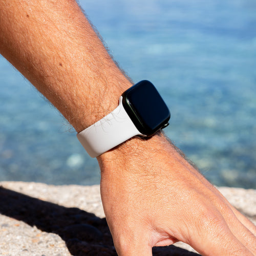 Apple Watch Silikonarmband (Weiß)