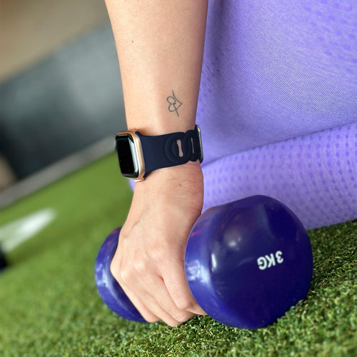 Apple Watch Silikon Kettenarmband (Dunkelblau)