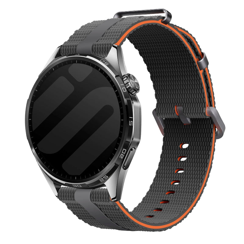 Coros Apex 2 Silicone Active Strap (Dark Grey/Orange)