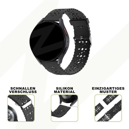 Bandz Coros Pace 2 Silikonarmband mit Muster (Schwarz)