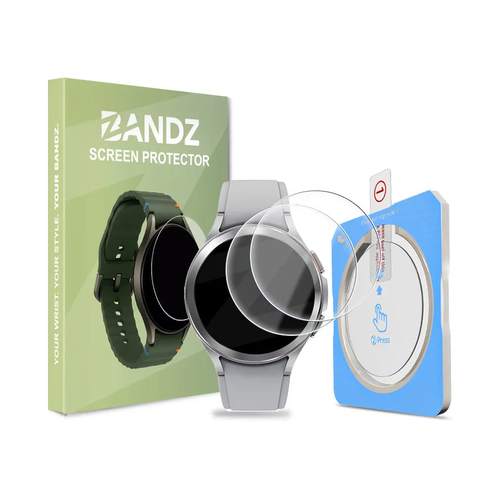 Bandz Samsung Galaxy Watch 4 Classic - 46mm Glass Screenprotector with One-Click Tool