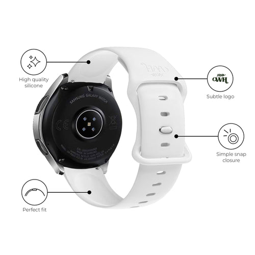 xoxo Wildhearts Samsung Galaxy Watch 4 44mm Silikonarmband (Weiß)