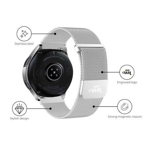 xoxo Wildhearts Samsung Galaxy Watch 3 41mm Milanese Armband (Silber)