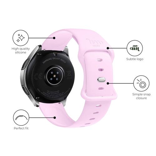 xoxo Wildhearts Samsung Galaxy Watch 42mm Silicone Strap (Bright Pink)