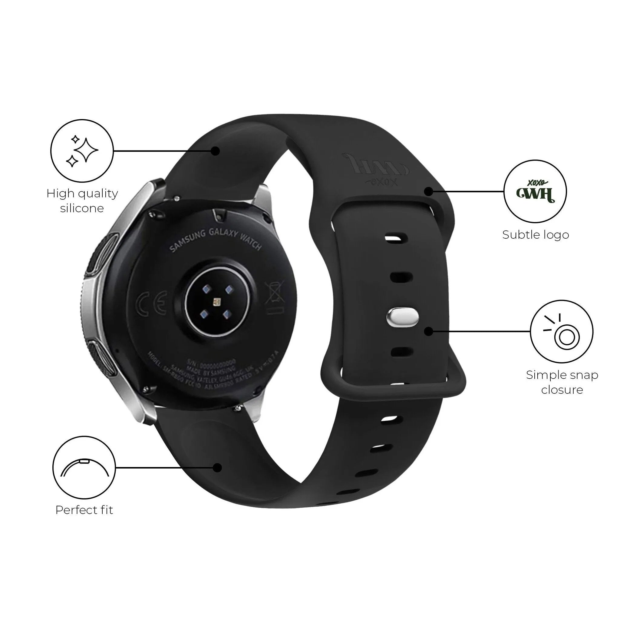 xoxo Wildhearts Polar Ignite 3 Silikonarmband (Schwarz)