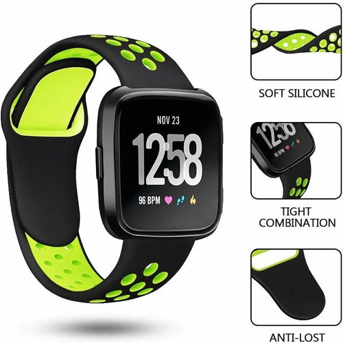 Silicone Sport Strap, black/yellow, promotional banner