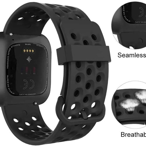 Breathable Silicone Strap, black, promotional banner
