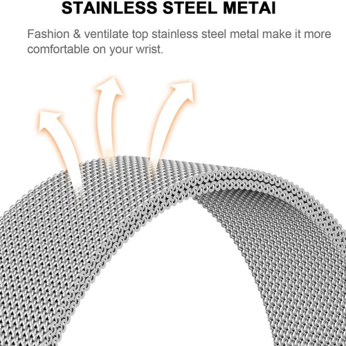 Milanese Strap, silver, promotional banner