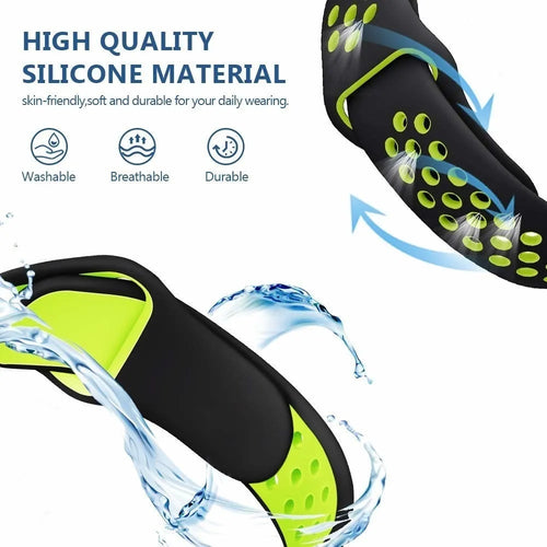 Silicone Sport Strap, black/yellow, promotional banner