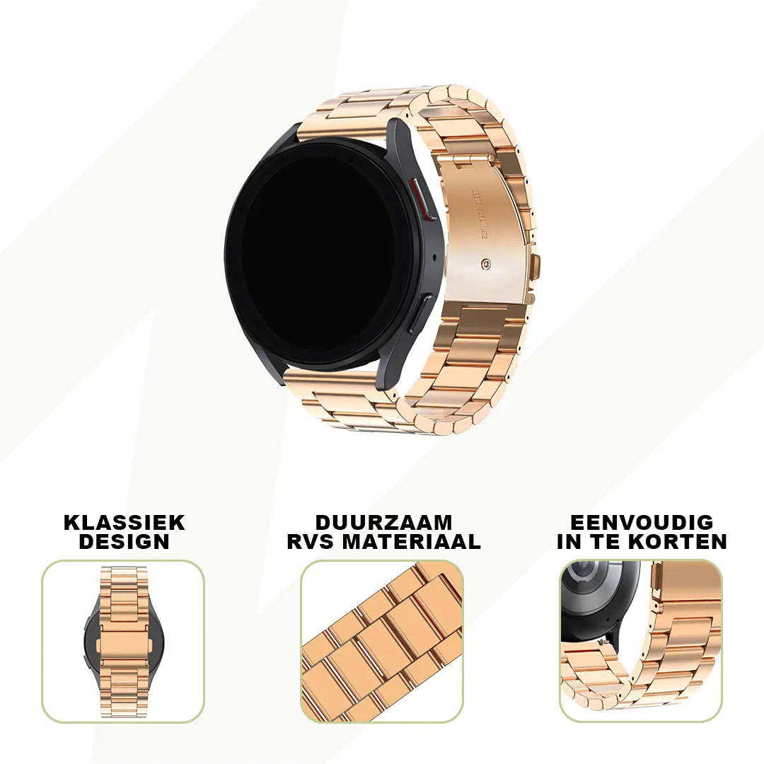 Bandz Garmin Vivoactive 3 Stahlarmband 'Classic' (Roségold)