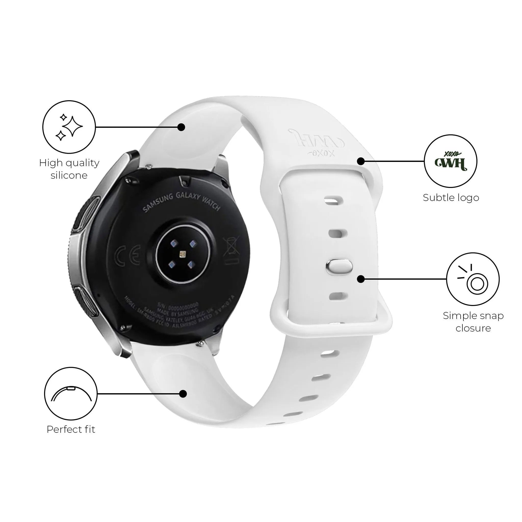 xoxo Wildhearts Amazfit GTS 3 Silikonarmband (Weiß)
