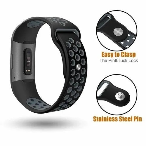 Silicone Sport Strap, black/grey, promotional banner