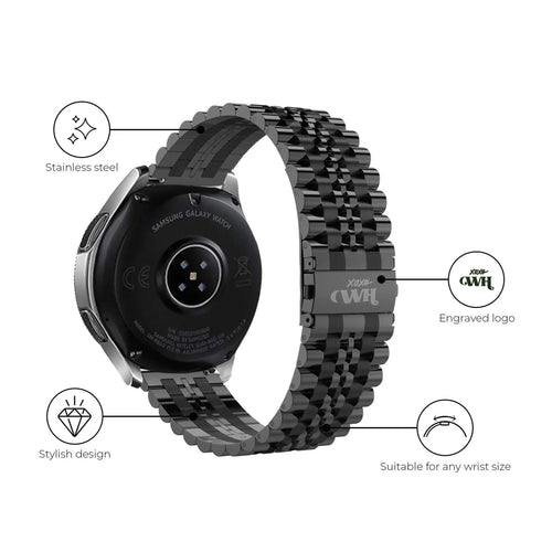 xoxo Wildhearts Amazfit GTR 3 (Pro) Stahlarmband (Schwarz)