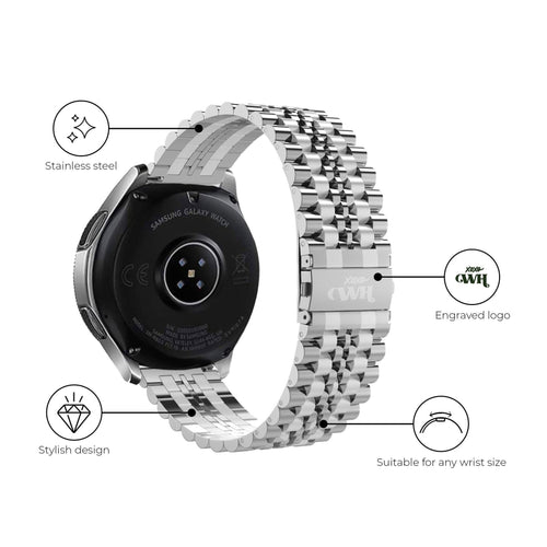 xoxo Wildhearts Huawei Watch GT 3 Pro 46mm Stahlarmband (Silber)