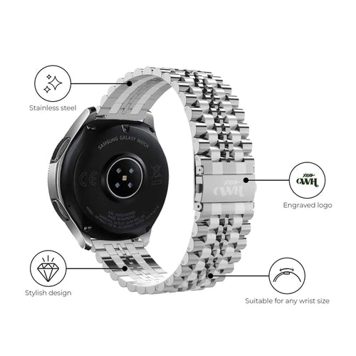 xoxo Wildhearts Fossil Gen 5e 44mm Stahlarmband (Silber)