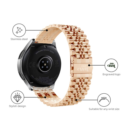 xoxo Wildhearts Samsung Galaxy Watch 3 41mm Stahlarmband (Roségold)