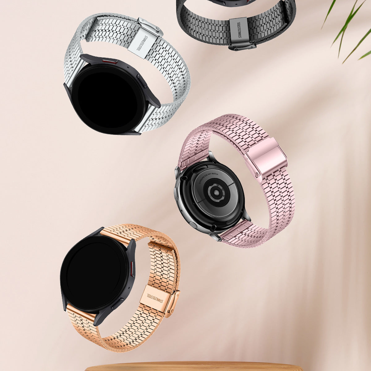 Amazfit Active 2 Feines Stahlarmband (Rose Rosa)