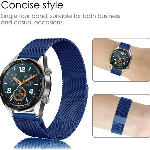 Milanese Strap, blue, promotional banner