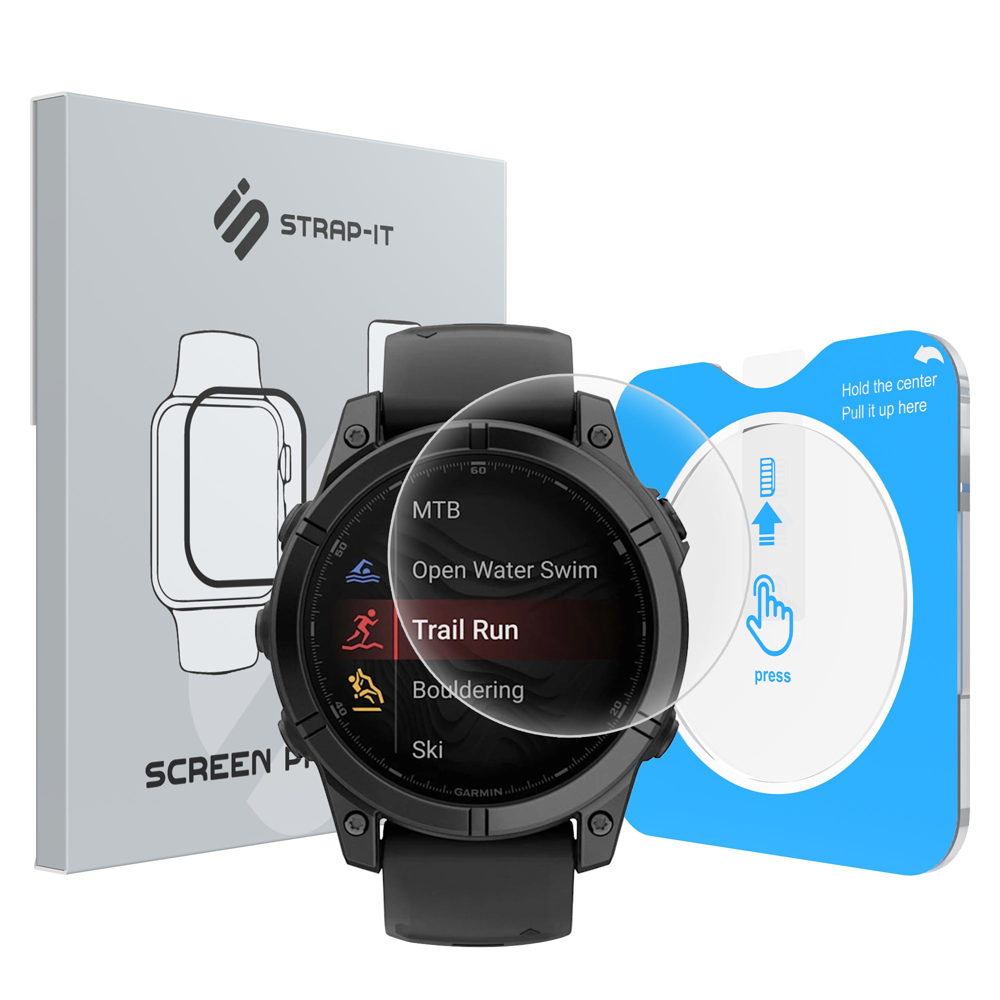 Displayschutzfolie mit 'One-Click' Tool - Garmin Fenix E