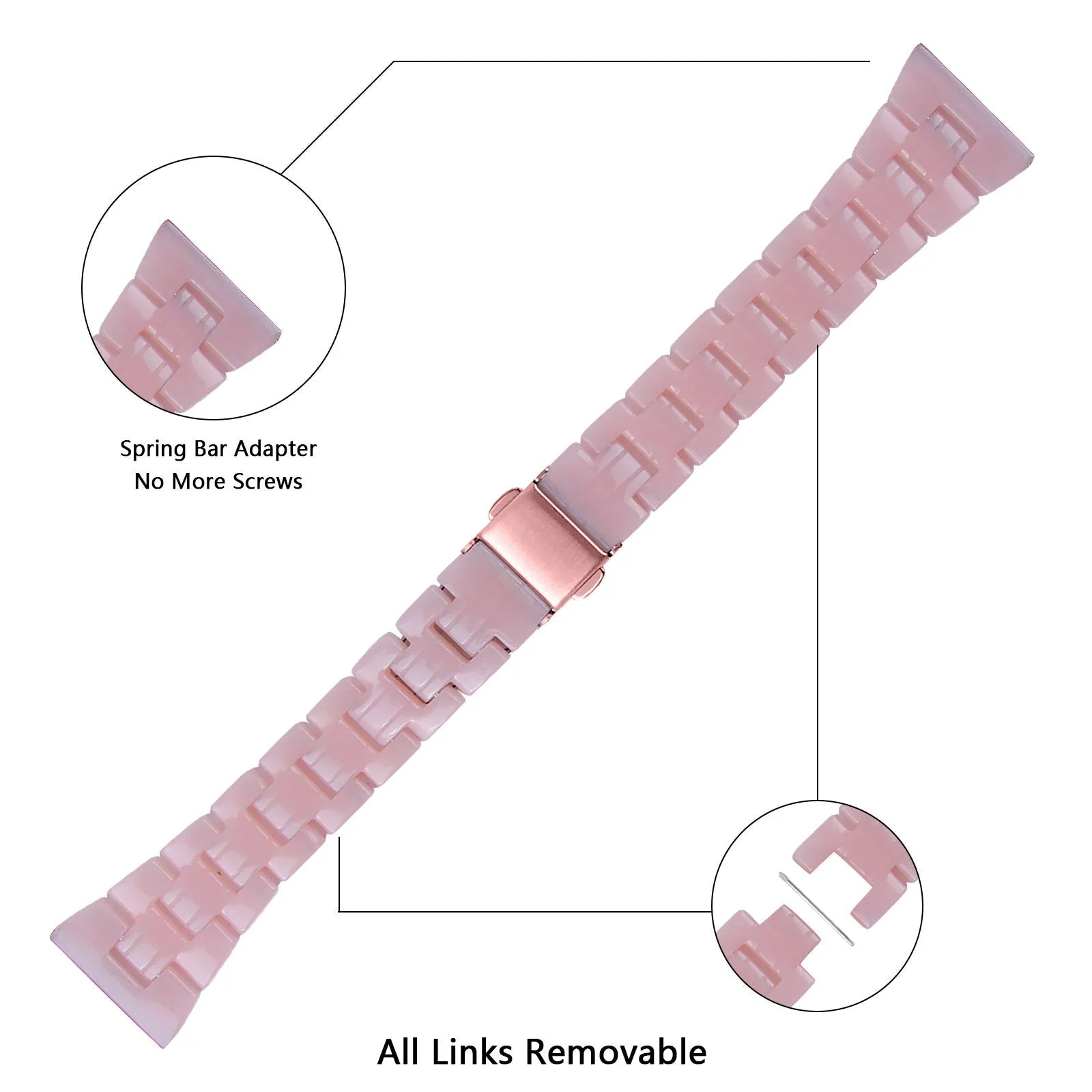 Amazfit Bip U (Pro) Resin Strap (Pink)