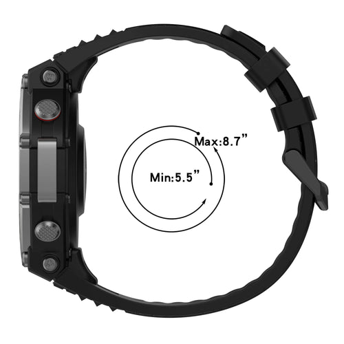 Amazfit T-Rex 3 Silikonarmband (Schwarz)