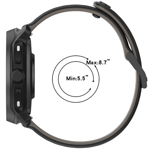 Amazfit GTR 4 Striped Silicone Strap (Black)