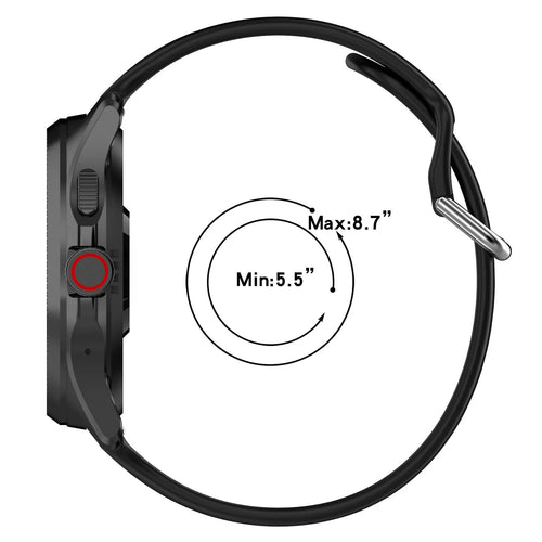 Coros Apex 4 - 46mm Silikon Schnallenarmband (Schwarz)