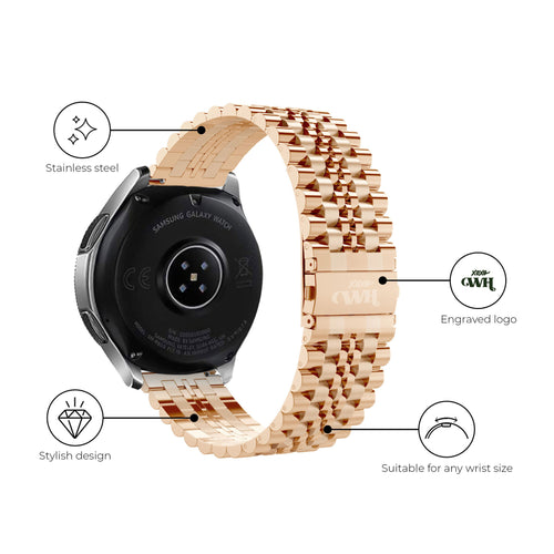 xoxo Wildhearts Samsung Galaxy Watch 46mm Stahlarmband (Roségold)