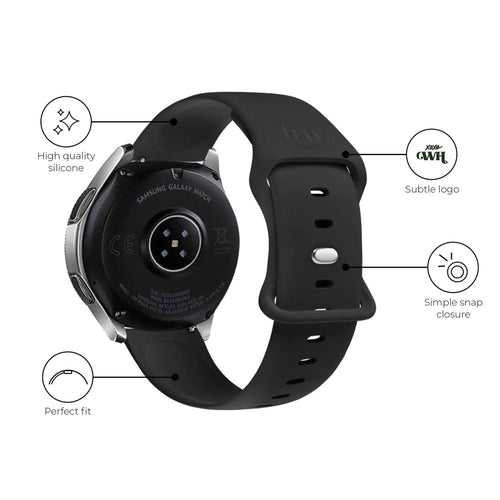 xoxo Wildhearts Samsung Galaxy Watch 6 - 44mm Silikonarmband (Schwarz)
