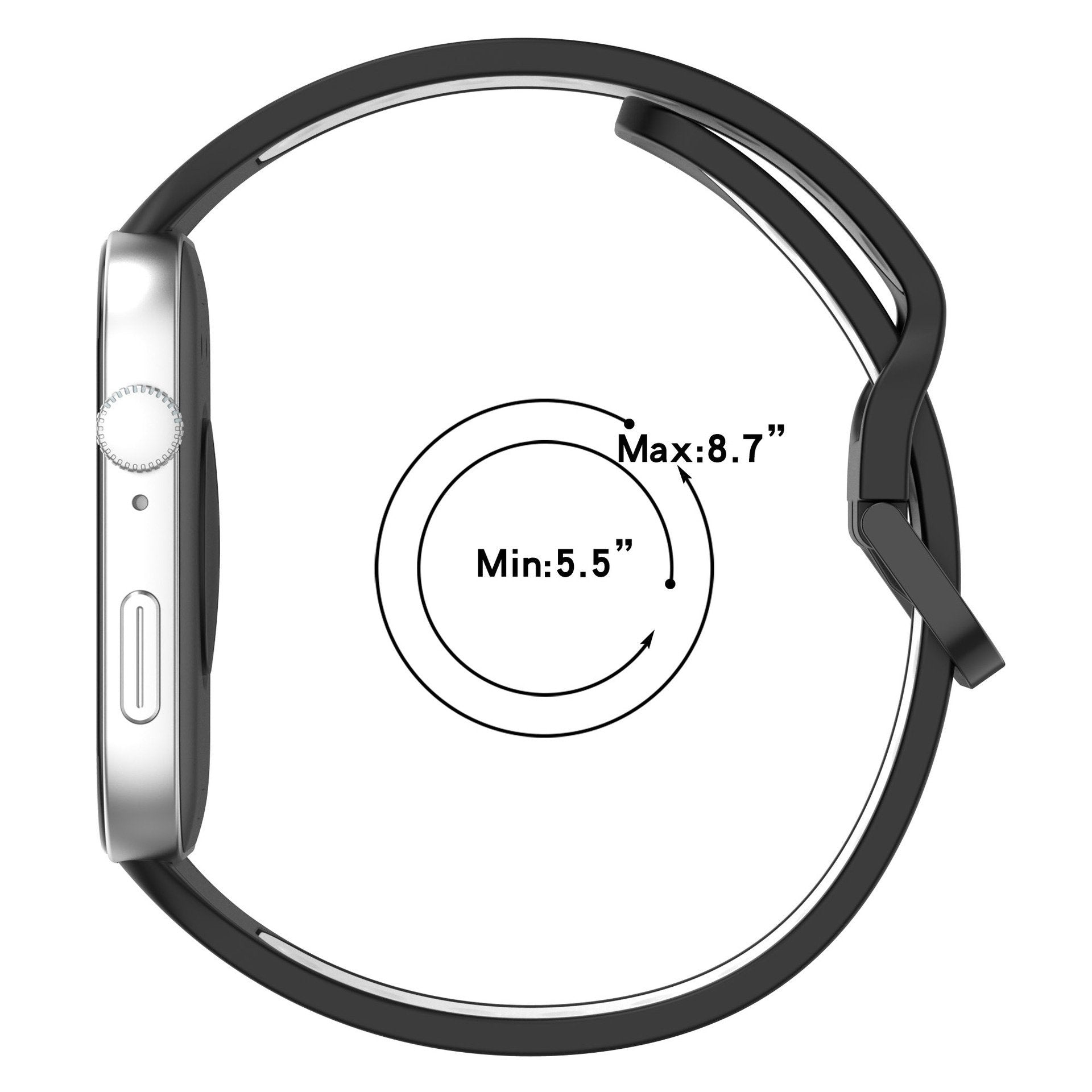 Huawei Watch Fit 5 Pro Sportarmband (Schwarz/Rot)